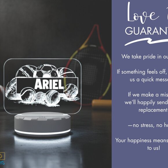 Custom LED Sports Night Light for All Ages - Picture 6 of 8